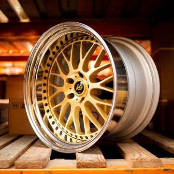 WORK VS-XX - Pair of Wheels - 20x13" ET-2 5x120 | Gold with Polished Lips