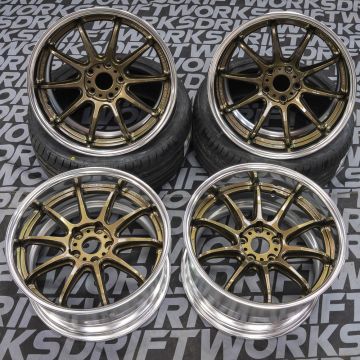 WORK EMOTION ZR10 2P - 18X8.5|9.5 ET30 5x100 Titanium Bronze (HG) w/ Polished Lips (Set of 4)