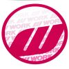 WORK Wheels Circle Logo Sticker Pink 