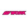 WORK Wheels Bold Logo Sticker Pink 